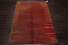 6x9 Rust Hand Knotted Tibetan 100% Wool Tufenkian Modern & Contemporary Oriental Area Rug