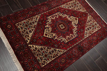 3’5” x 5’ Vintage Hand Knotted 100% Wool Bidjaar 250 KPSI Oriental Area Rug Red - Oriental Rug Of Houston