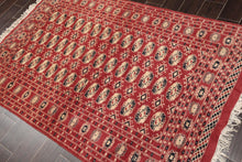 4'2"x6'4" Hand Knotted Wool Bokhaara Traditional 250 KPSI Oriental Area Rug Rust - Oriental Rug Of Houston