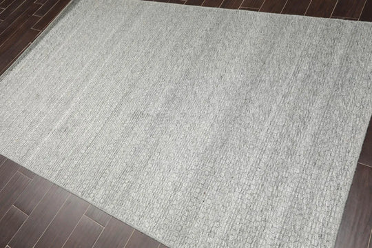 Multi Size Gray Hand Woven 100% Wool Flatweave Modern & Contemporary Oriental Area Rug