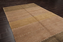 6x9 Taupe Hand Knotted Tibetan 100% Wool Tufenkian Modern & Contemporary Oriental Area Rug