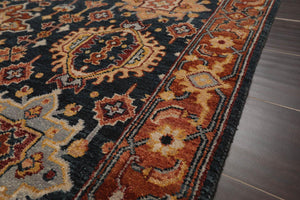 3’1” x 4’11" Hand Knotted Wool Arts & Crafts Traditional Oriental Area Rug Blue - Oriental Rug Of Houston