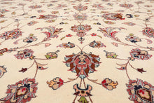 8'2''x 10'4" Hand Knotted 100% Wool 16/18 Pakpersian 300 KPSI Area Rug Ivory Red - Oriental Rug Of Houston