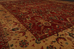 9x12 Rusty Red Hand Knotted Arts & Crafts 100% Wool Michaelian & Kohlberg Arts & Crafts Oriental Area Rug