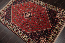 3’4” x 5’10" Vintage Hand Knotted Wool Abadehh 200 KPSI Oriental Area Rug Coral - Oriental Rug Of Houston