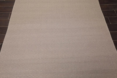 Multi Size Taupe Hand Woven Flatweave 100% Wool Traditional Oriental Area Rug - Oriental Rug Of Houston