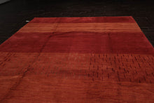 9x12 Raspberry Hand Knotted Tibetan Wool and Silk Michaelian & Kohlberg Modern & Contemporary Oriental Area Rug