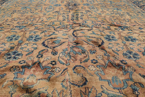 6'10" x 10'8" Antique Hand Knotted Wool Kashaan 300 KPSI Oriental Area Rug Brown - Oriental Rug Of Houston