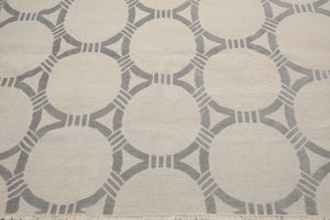 9'4" x 12'2" Hand Knotted Wool Contemporary High Low Pile Oriental Area Rug Tone on Tone Gray - Oriental Rug Of Houston