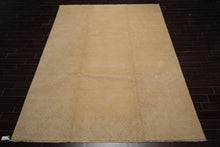 9x12 Gray Hand Knotted Tibetan Wool and Silk Modern & Contemporary Oriental Area Rug