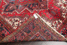 6'7'' x 8'10" Vintage Hand Knotted Wool Herizz Traditional Oriental Area Rug Red - Oriental Rug Of Houston