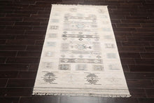 5' x 8' Hand Woven Wool Southwestern Flatweave Kilim Oriental Area Rug Beige - Oriental Rug Of Houston