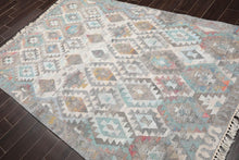 5' x 8' Indoor Outdoor Hand Woven 100% Recycled PET Yarn Modern Kilim Area Rug Beige - Oriental Rug Of Houston