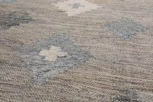 5' x 8'  Indoor OutdoorHand Woven 100% Recycled PET Yarn Modern Kilim Area Rug Gray