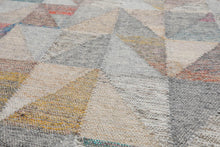 5' x 8' Indoor Outdoor Hand Woven 100% Recycled PET Yarn Modern Kilim Area Rug Gray - Oriental Rug Of Houston