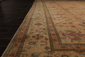 12' x18'3'' Palace Tan Hand Knotted 100% Wool Traditional Oriental Area Rug