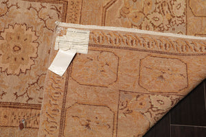 10'9"x15'1" Palace Beige Hand Knotted Tibetan 100% Wool Michaelian & Kohlberg Art Deco Oriental Area Rug