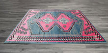Multi Size Pink, Blue Machine-Made Polypropylene Gigi Traditional Persian Oriental Area Rug - Oriental Rug Of Houston