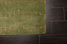 3'x12'1" Runner Lime Hand Knotted Tibetan 100% Wool Michaelian & Kohlberg Traditional Oriental Area Rug