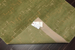 3'x12'1" Runner Lime Hand Knotted Tibetan 100% Wool Michaelian & Kohlberg Traditional Oriental Area Rug