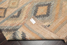 5’4” x 7’3 Hand Woven Natural Fiber Jute Southwestern Flatweave Kilim Area Rug - Oriental Rug Of Houston