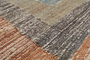 5’3” x 7’6” Hand Woven Natural Fiber Jute Modern Flatweave Kilim Area Rug Blue - Oriental Rug Of Houston