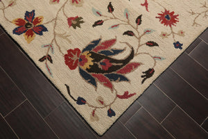 5' x 8' Handmade 100% Wool Loop Pile Traditional Oriental Area Rug Beige - Oriental Rug Of Houston