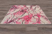 Pink Beige Black Color Polypropylene Lightning Modern & Contemporary Persian style rugs.