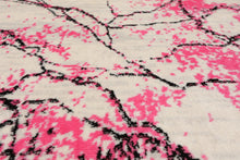 Pink Beige Black Color Polypropylene Lightning Modern & Contemporary Persian rug patterns.