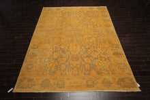 9x12 Moss, Gold Hand Knotted Turkish Oushak 100% Wool Arts & Crafts Oriental Area Rug