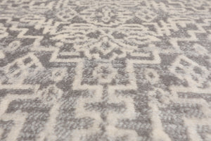 Gray Beige Color Machine Made Persian rug patterns.