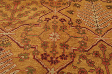 9x12 Gold, Brown Hand Knotted Tibetan 100% Wool Michaelian & Kohlberg Transitional Oriental Area Rug Gold, Brown
