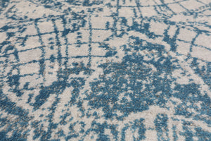 Gray Blue Color Machine Made Persian rug patterns.