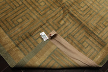 9x12 Gold, Olive Hand Knotted Tibetan 100% Wool Michaelian & Kohlberg Modern & Contemporary Oriental Area Rug