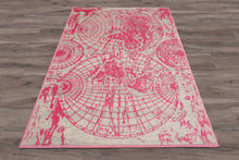 Beige Gray Pink Color Machine Made Persian style rugs.