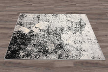 Gray Ivory Black Color Machine Made Persian style rugs.