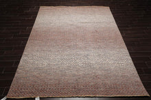 8 x 10 Ivory, Gray Hand Knotted 100% Wool Modern & Contemporary Oriental Area Rug - Oriental Rug Of Houston