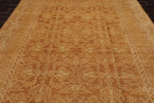 8'3'' x 11'3'' Wool Foundation Hand Knotted Wool Rare Egyptian Area Rug Brown