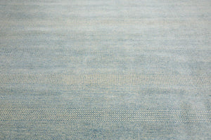 Multi Sizes Blue Hand Knotted Wool and Silk Modern Oriental Area Rug - Oriental Rug Of Houston