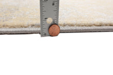 Width measurement Gray Taupe Tan Color Machine Made Persian style rugs.