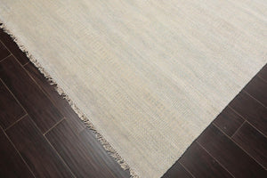 Multi Sizes Beige Hand Knotted Wool and Silk Modern Oriental Area Rug