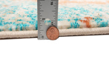 Width measurement of  Multi Color Machine Made Persian style rugs.