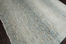 9’ x 12’ Hand Knotted 100% Wool Modern Oriental Area Rug Gray, Beige, Blue - Oriental Rug Of Houston