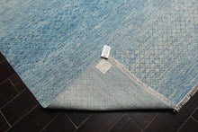 9’ x 12’ Hand Knotted 100% Wool Modern Oriental Area Rug Aqua