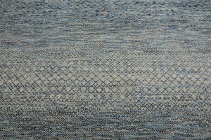 9’ x 12’ Hand Knotted 100% Wool Modern Oriental Area Rug Beige, Gray, Blue - Oriental Rug Of Houston