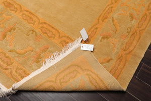 8'10'' x 11'10'' Hand Knotted Tibetan Wool Neo Classic Oriental Area Rug Beige - Oriental Rug Of Houston