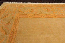 8'10'' x 11'10'' Hand Knotted Tibetan Wool Neo Classic Oriental Area Rug Beige