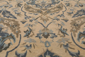 7'5'' x 9'5'' Hand Knotted Handmade 100% Wool Patterned Area Rug Beige - Oriental Rug Of Houston