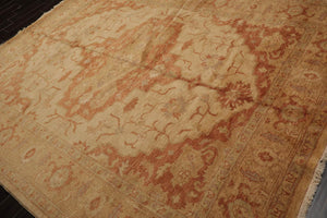 8’ x 10’4” Authentic Hand Knotted Wool Turkish Oushak Oriental Area Rug Beige - Oriental Rug Of Houston