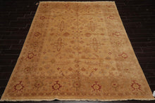 8’1" x 10’1” Authentic Hand Knotted Wool Turkish Oushak Oriental Area Rug Tan - Oriental Rug Of Houston